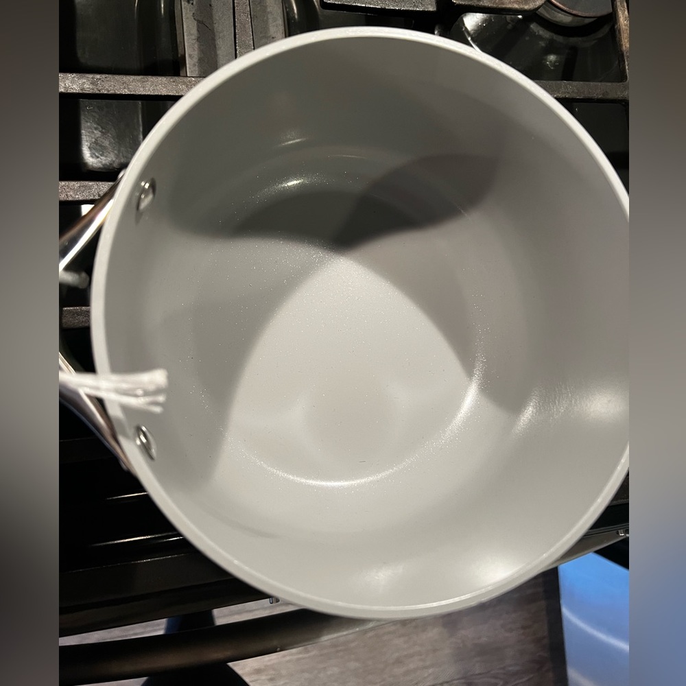 Caraway Nonstick Ceramic Sauce Pan with Lid (3 qt) | Sage - Picture 6 of 11